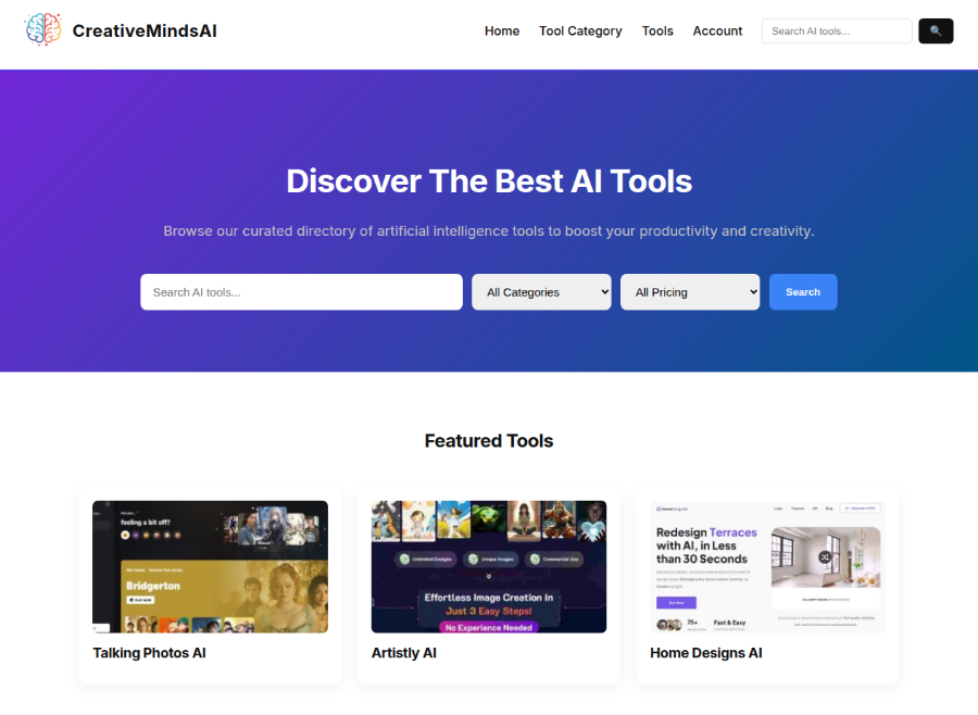 Creative Minds AI – AI Media Tools Hub