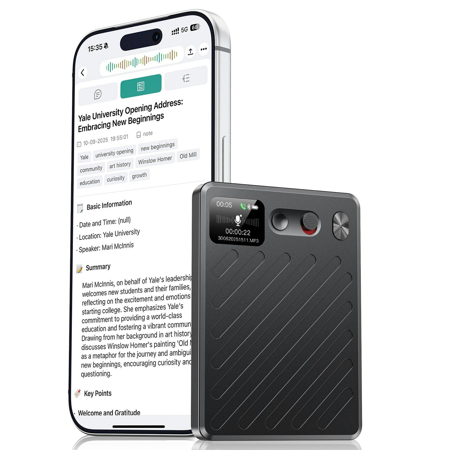 Ailith RecNote AI Voice Recorder