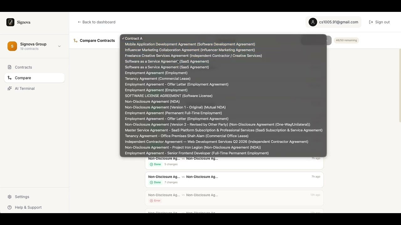 Signova — AI Contract Analyzer