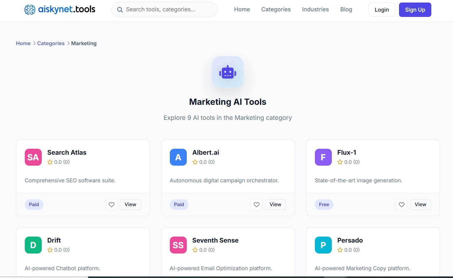 Marketing AI Tools Directory – Ai Skynet