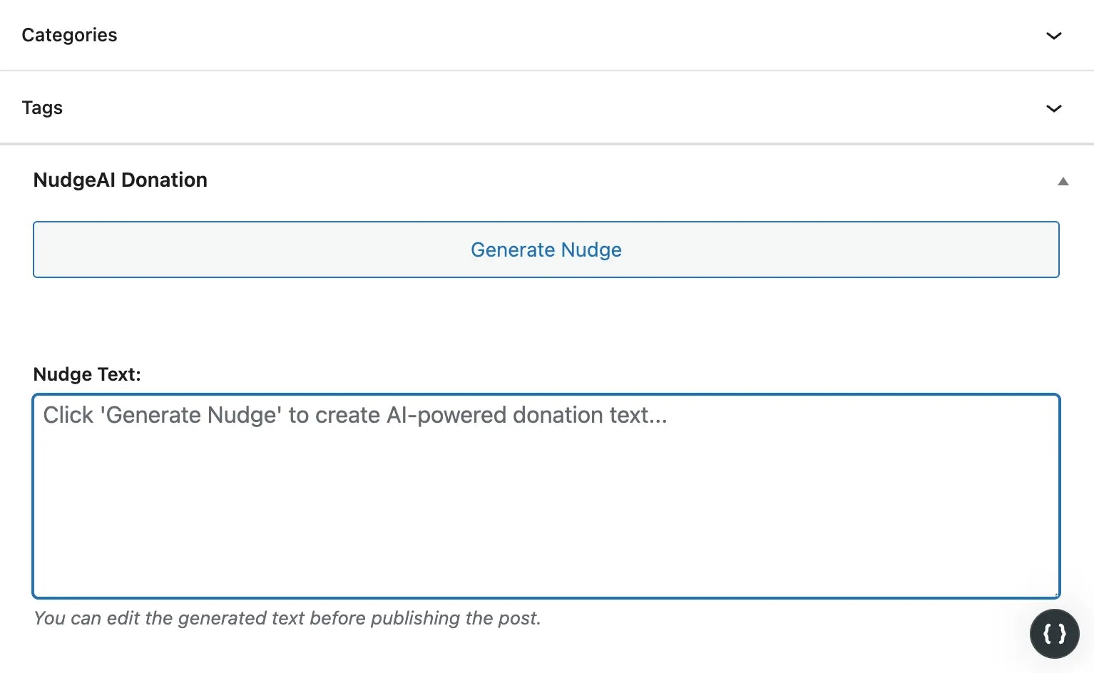 NudgeAI Donate