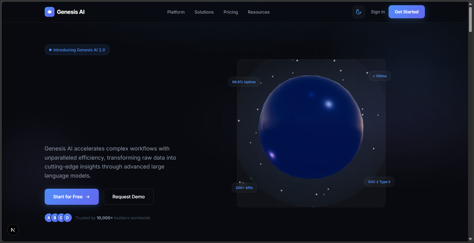 Premium AI SaaS Landing Template