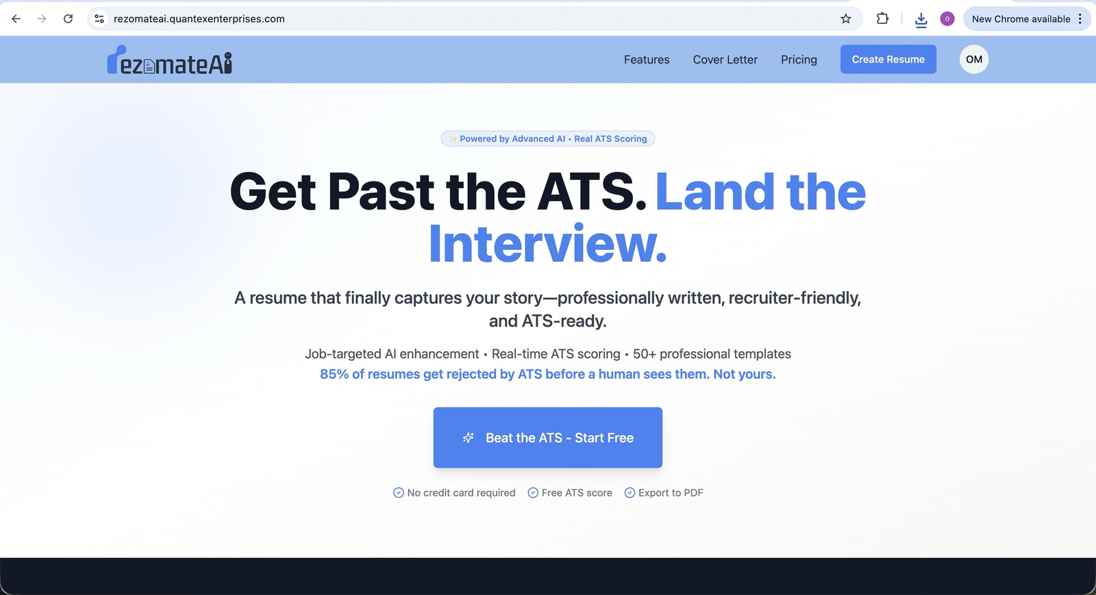 RezomateAI – ATS-Smart Resume Builder
