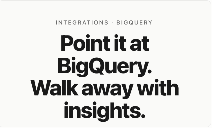 DecisionBox for BigQuery