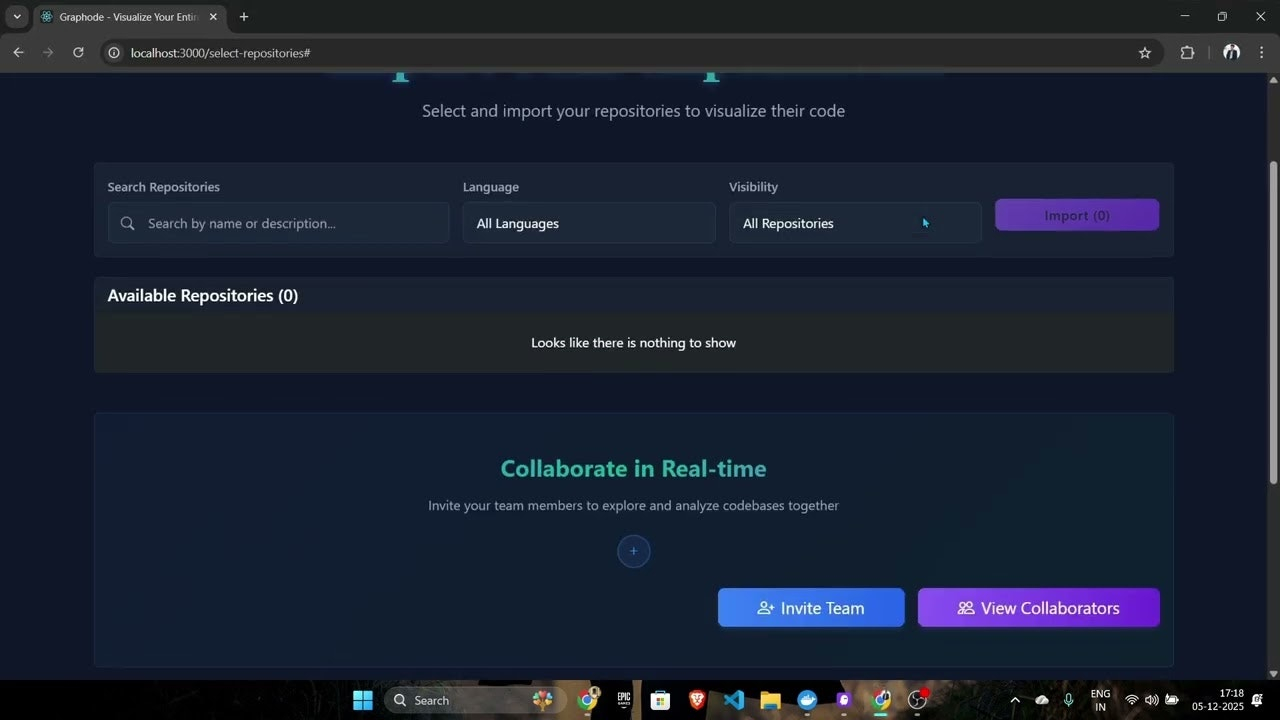 Graphode – GitHub Repository Visualizer