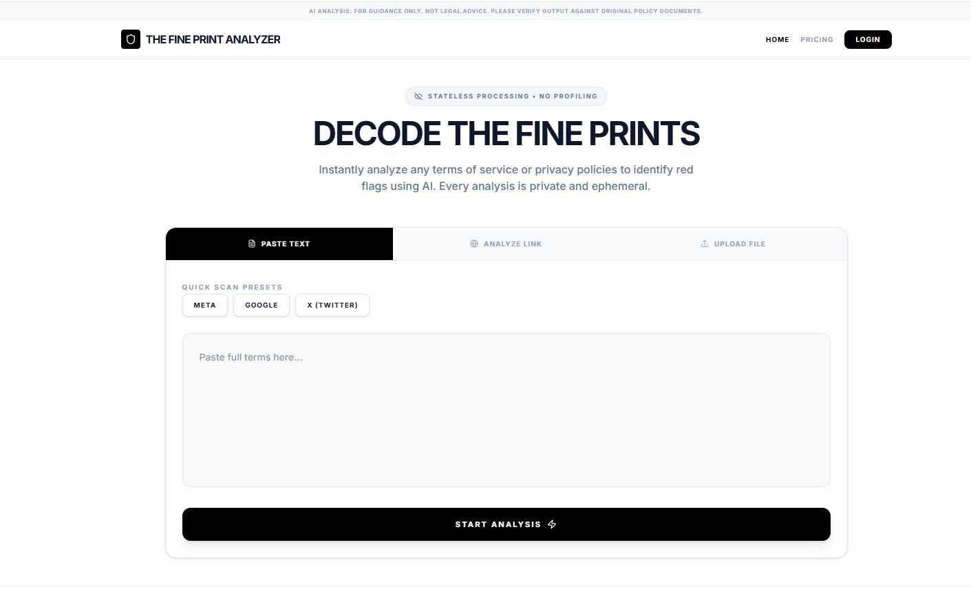 The Fine Print Analyzer