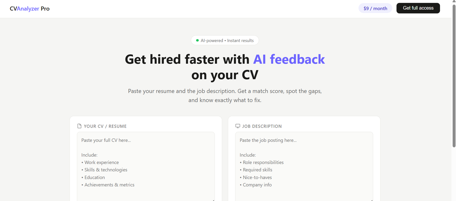 CV Analyzer Pro