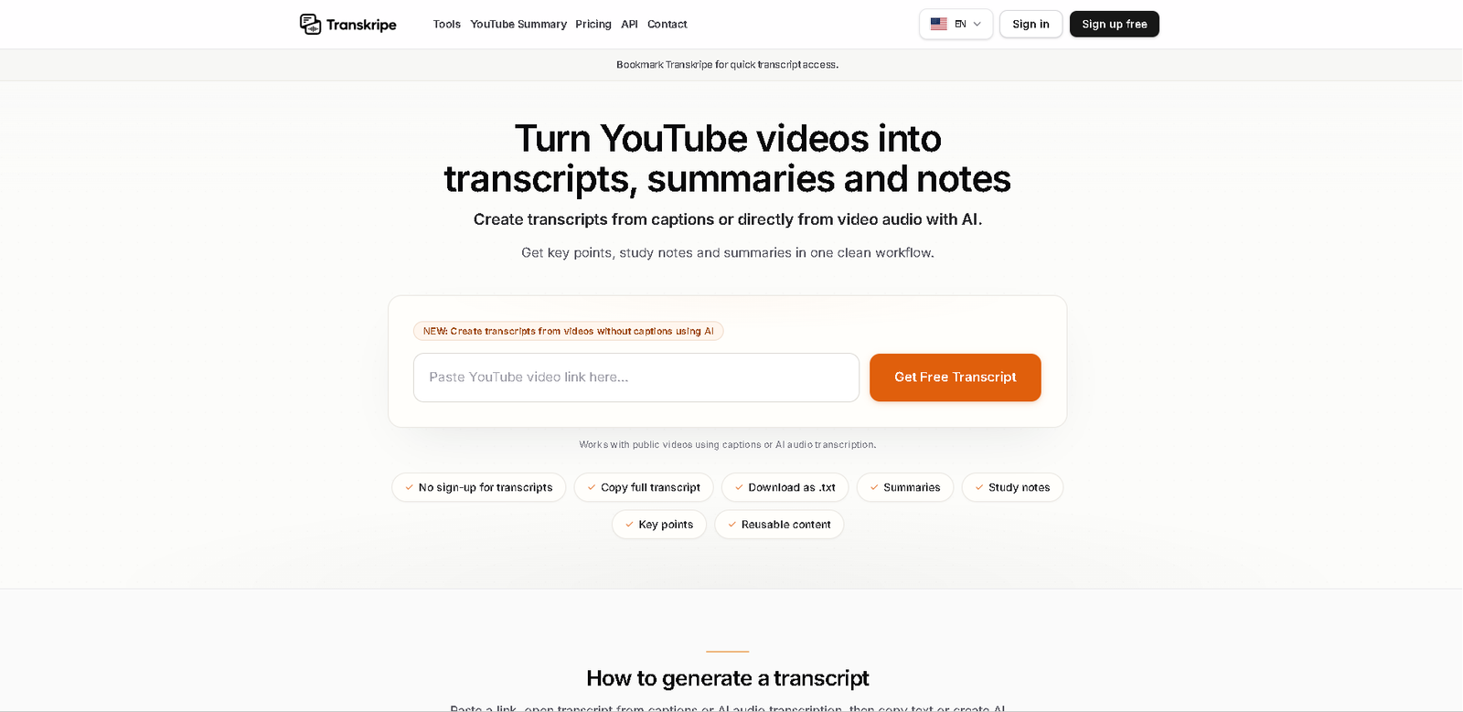 Transkripe