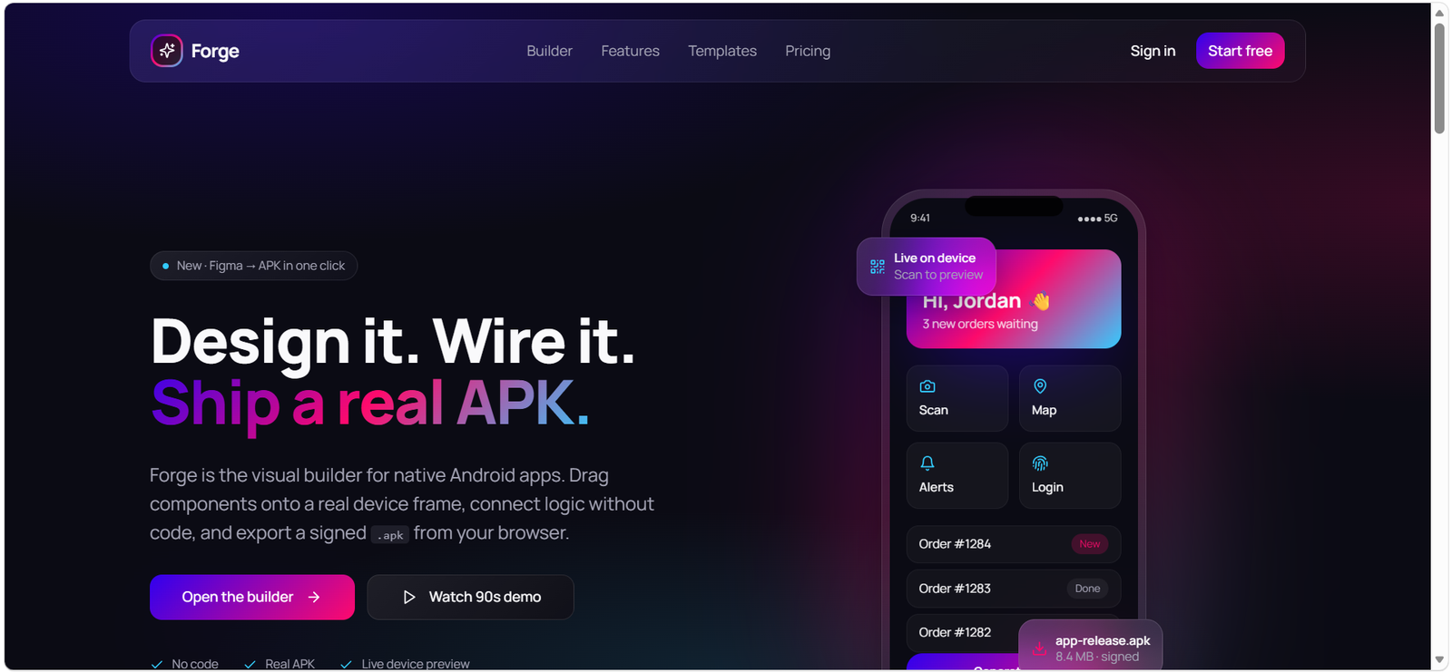 Forge — Design Figma to APK in minutes