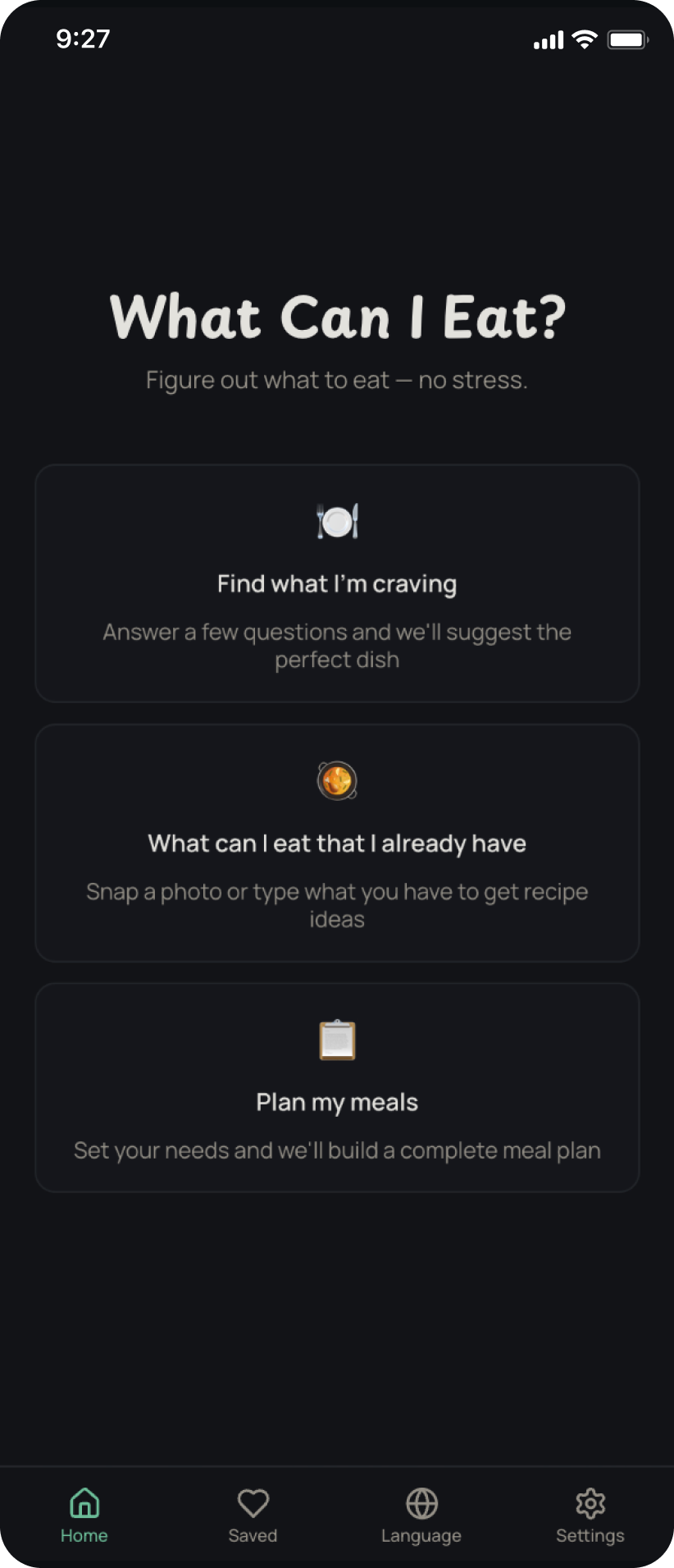 What Can I Eat? — Food Recommendations
