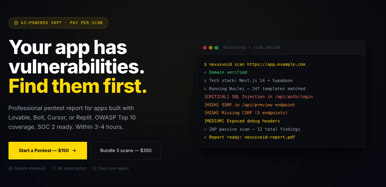 Nexus Void Automated Penetration Testing