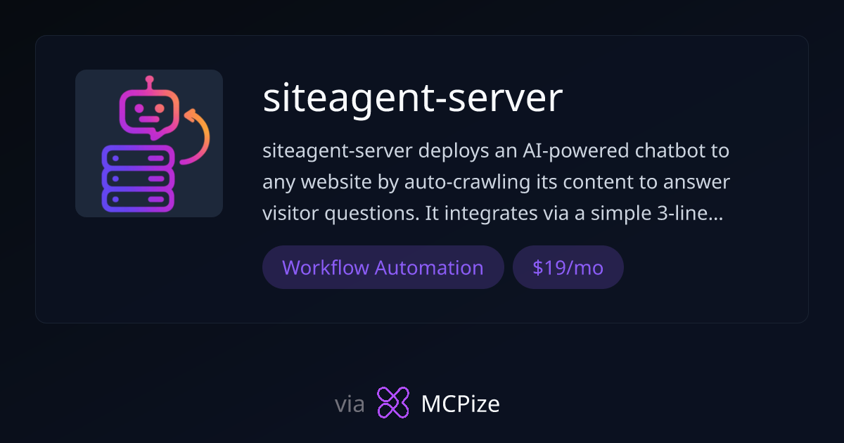 SiteAgent MCP