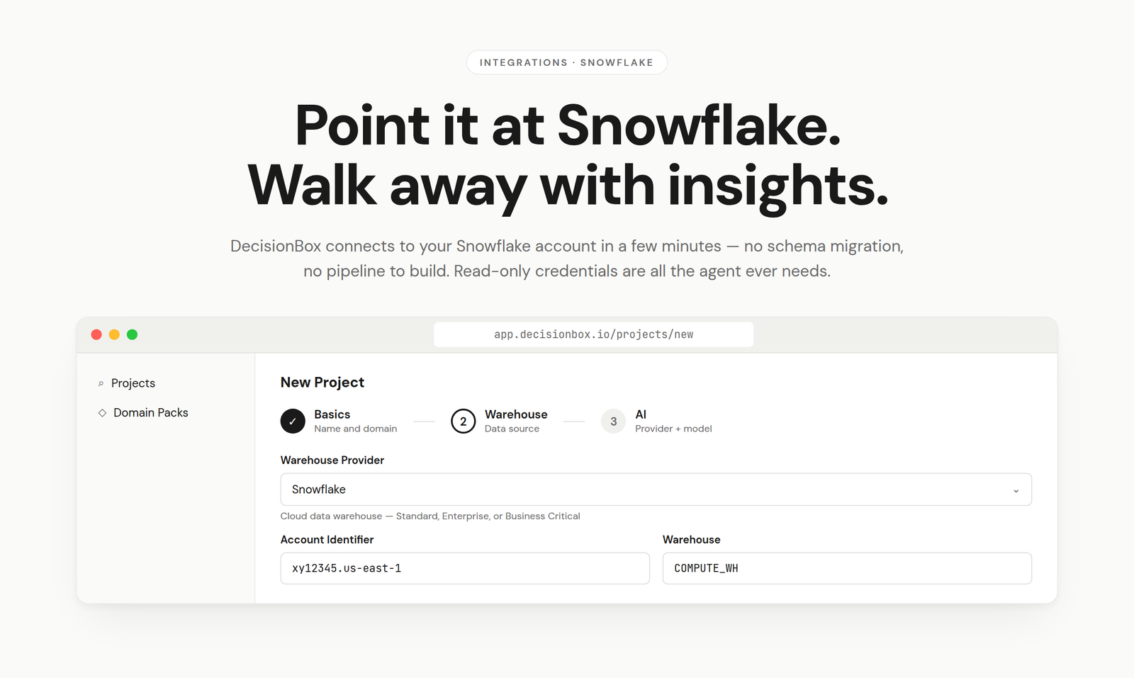 DecisionBox for Snowflake