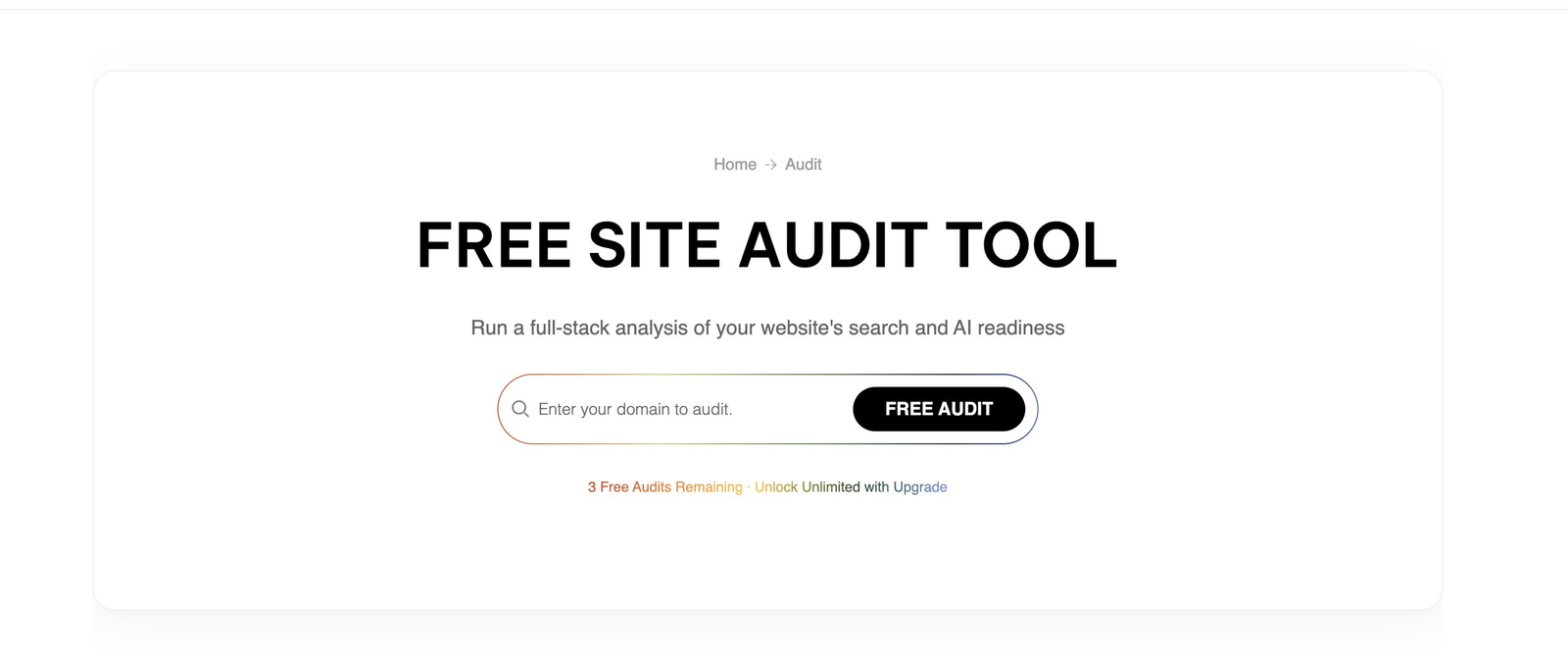Free Website Audit Tool