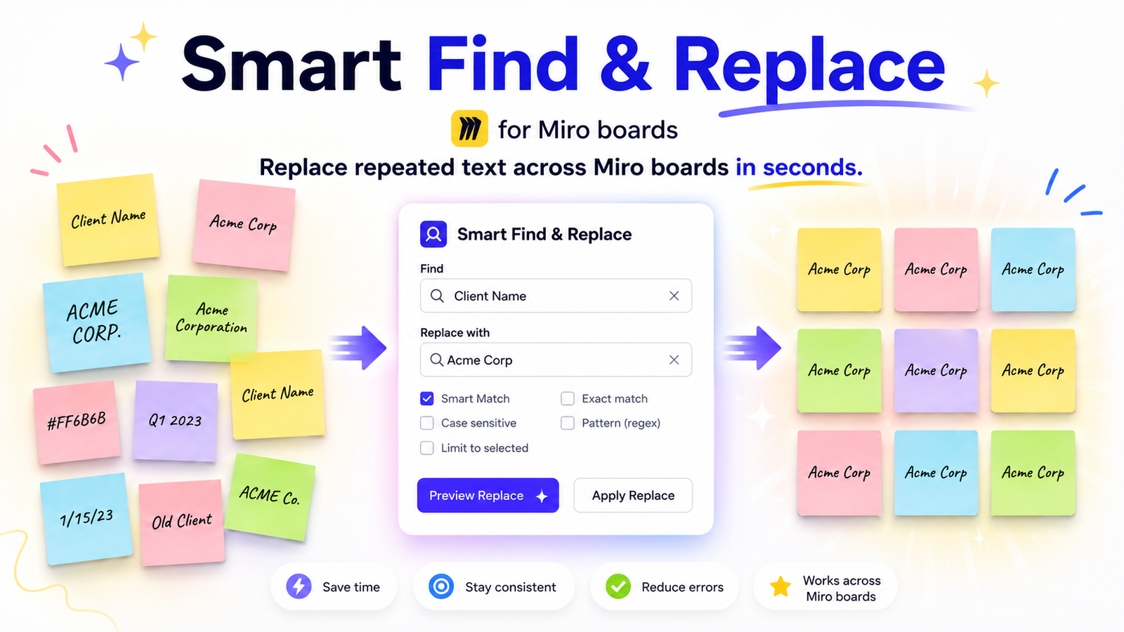 Smart Find & Replace for Miro
