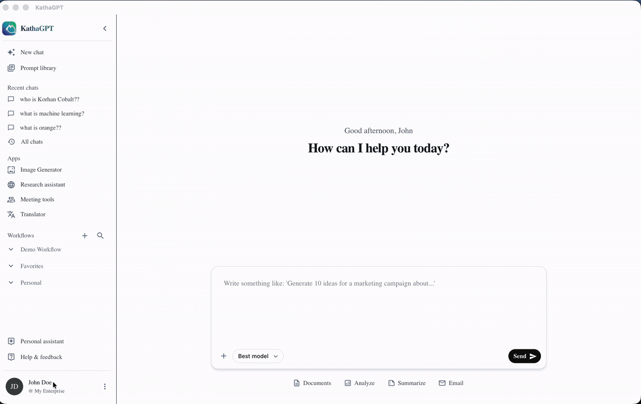 KathaGPT — Offline AI