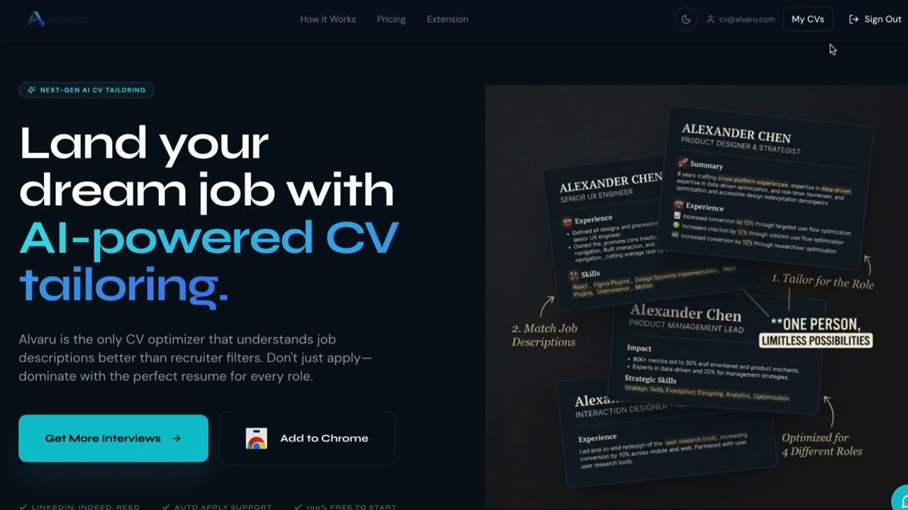 Alvaru: AI CV Optimiser & Auto-Apply