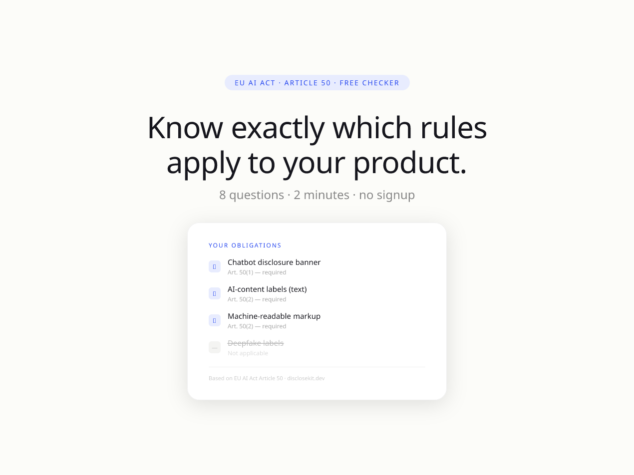 DiscloseKit Checker