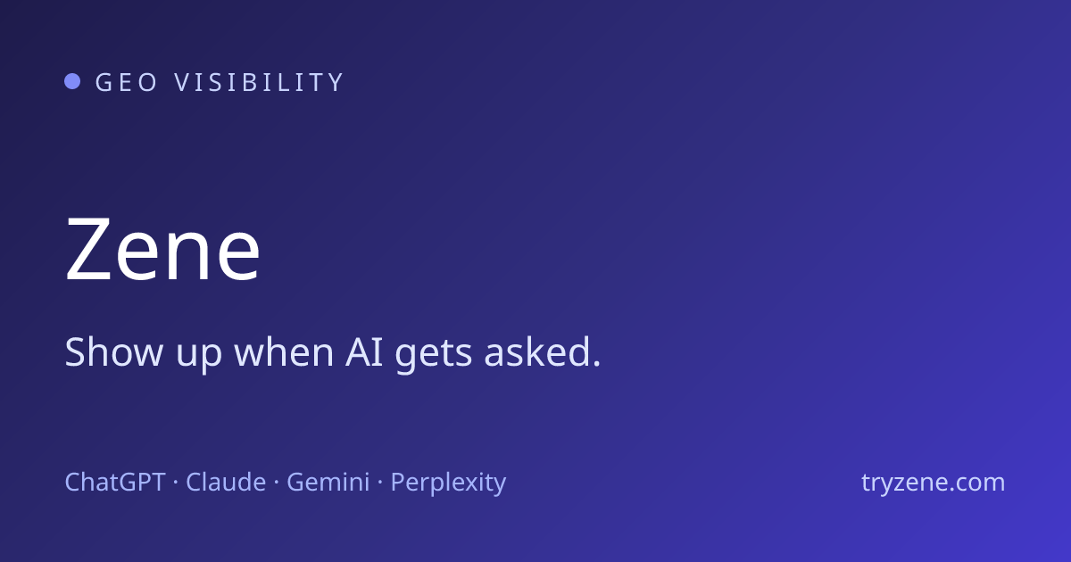 Zene – GEO Visibility