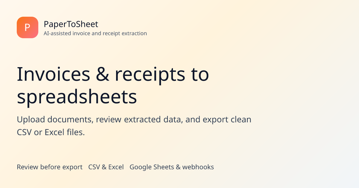 PaperToSheet