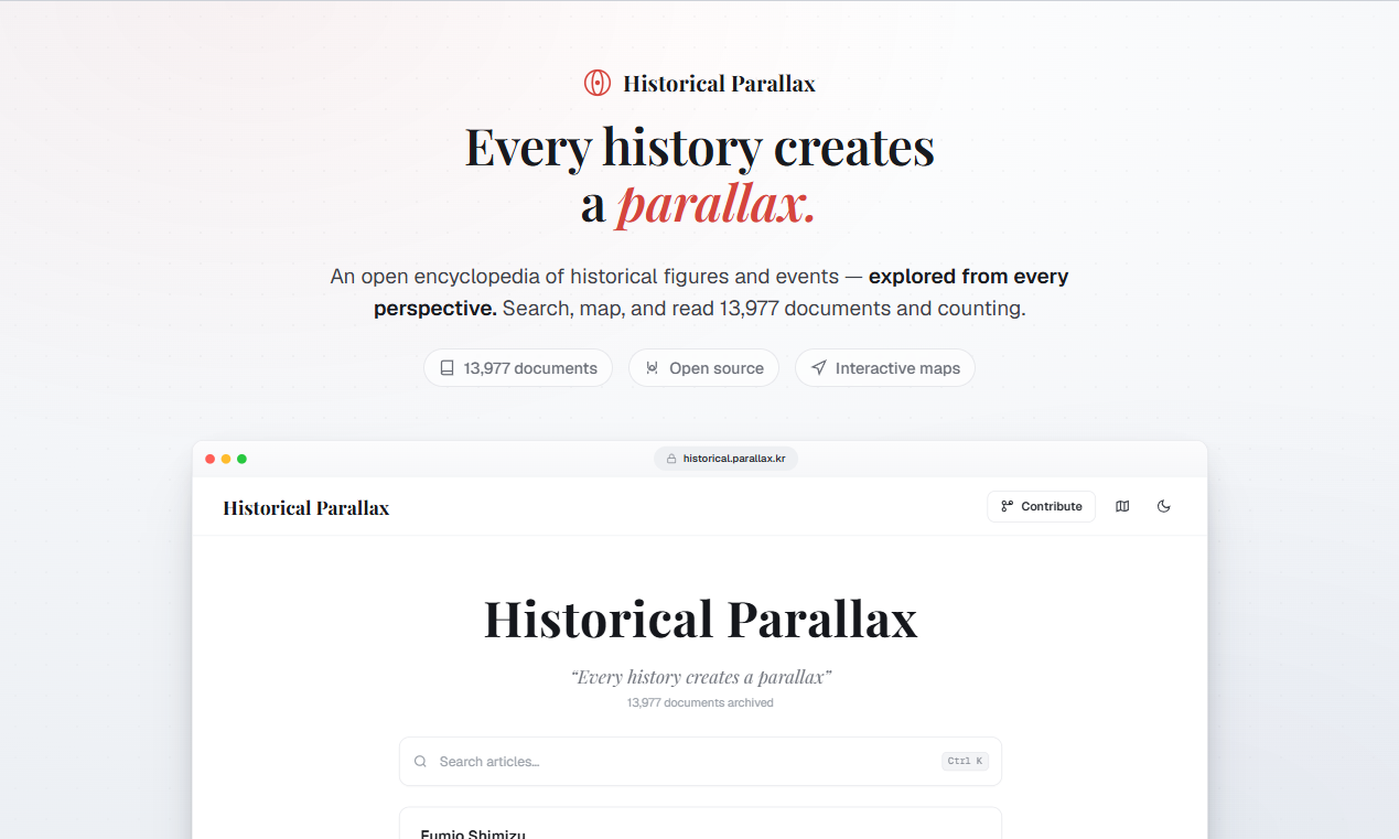 Historical Parallax