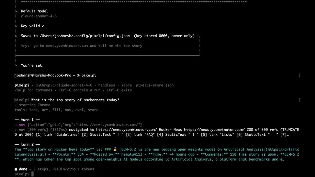 A minimal browser harness for agents