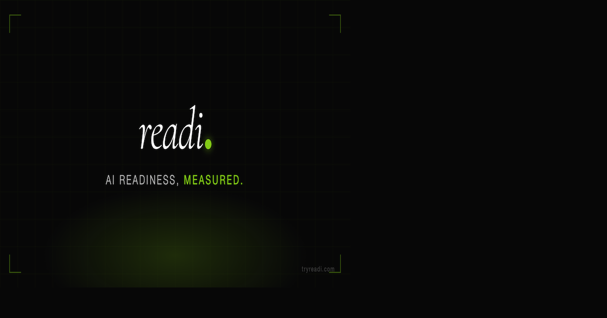 “AI readiness. Measured by behavior”