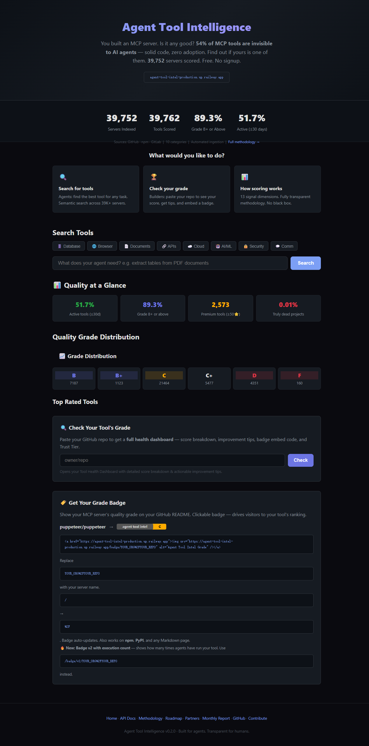 Agent Tool Intelligence