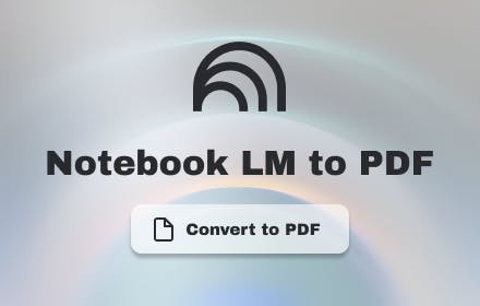 NotebookLM to PDF, Word, Markdown export